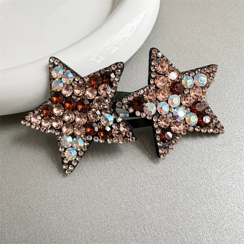 Princess Pentagram Hairpins for Girls New Cute Hair Clips Barrettes Children Headwear