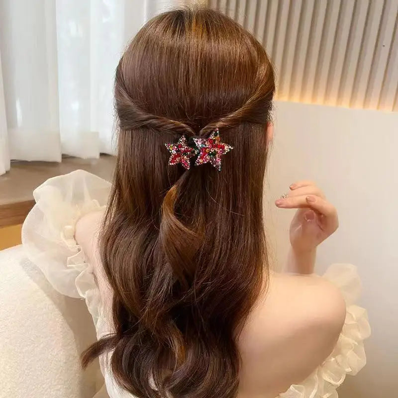 Princess Pentagram Hairpins for Girls New Cute Hair Clips Barrettes Children Headwear