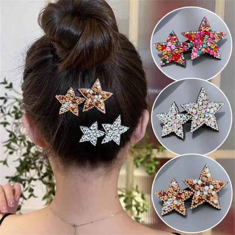 Princess Pentagram Hairpins for Girls New Cute Hair Clips Barrettes Children Headwear