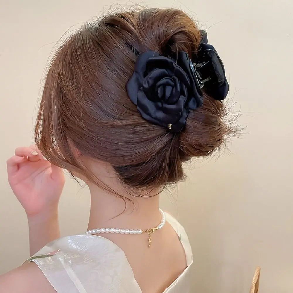 Fashion Bohemian Artificial Flower Clips Cloth Flower Hair Accessories Back of the head hair clip BB Hair Clips Girls
