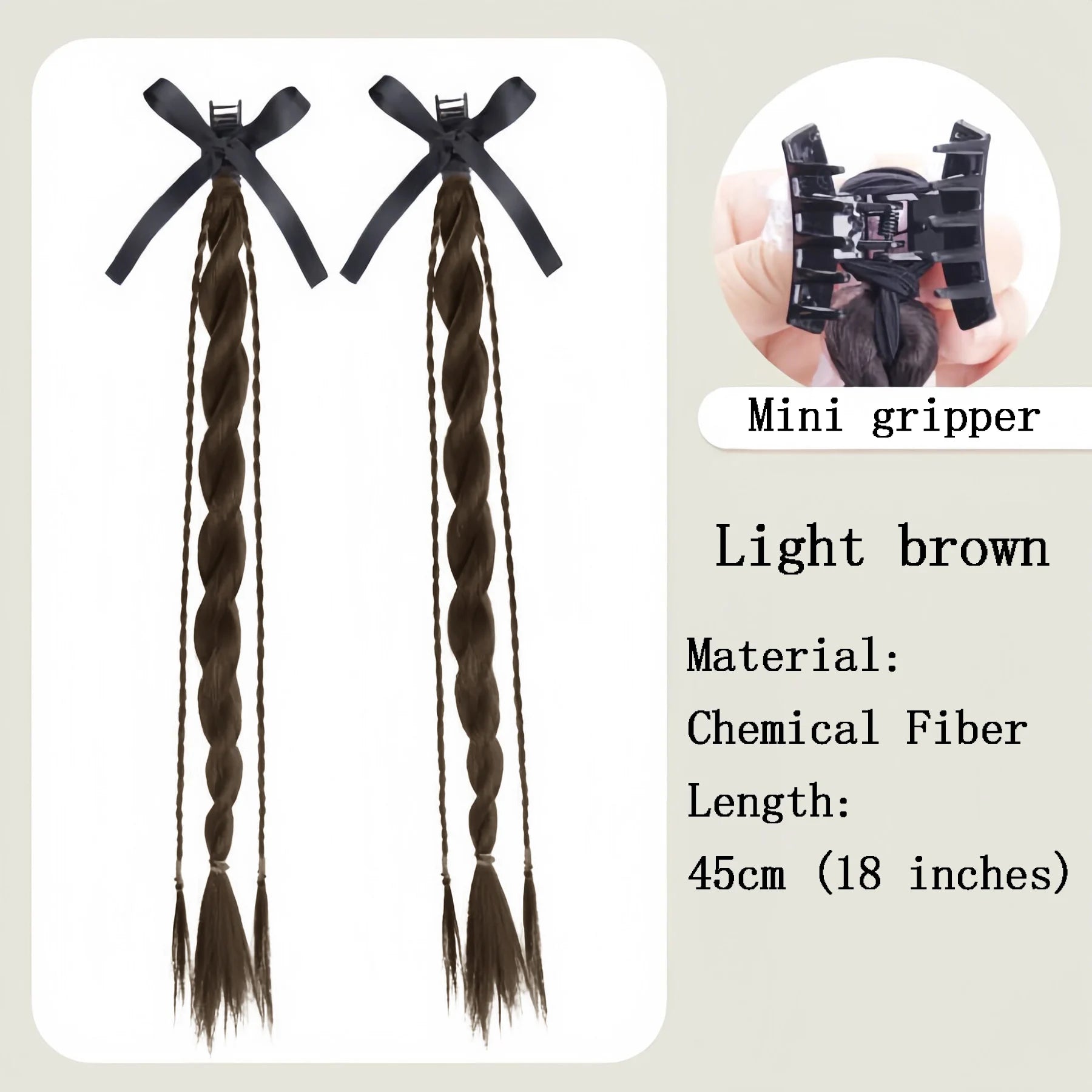 Synthetic Wig ponytail female net red twisted braid sweet cool spicy girl boxing braid hair loop style double long braid