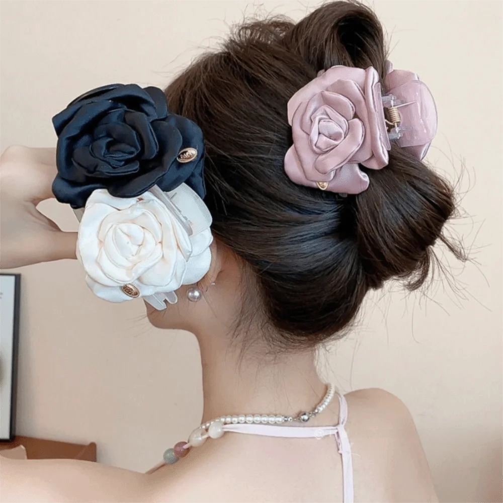 Fashion Bohemian Artificial Flower Clips Cloth Flower Hair Accessories Back of the head hair clip BB Hair Clips Girls