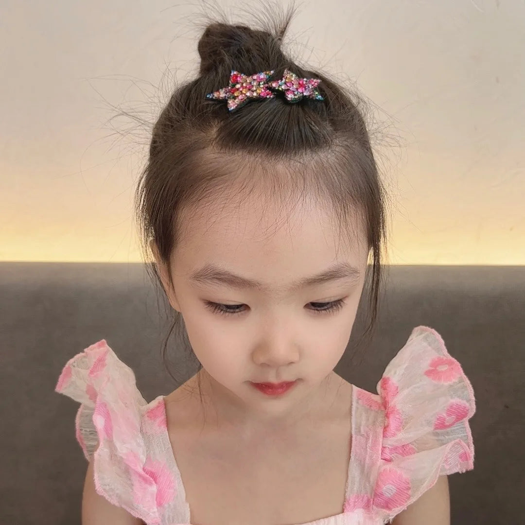 Princess Pentagram Hairpins for Girls New Cute Hair Clips Barrettes Children Headwear