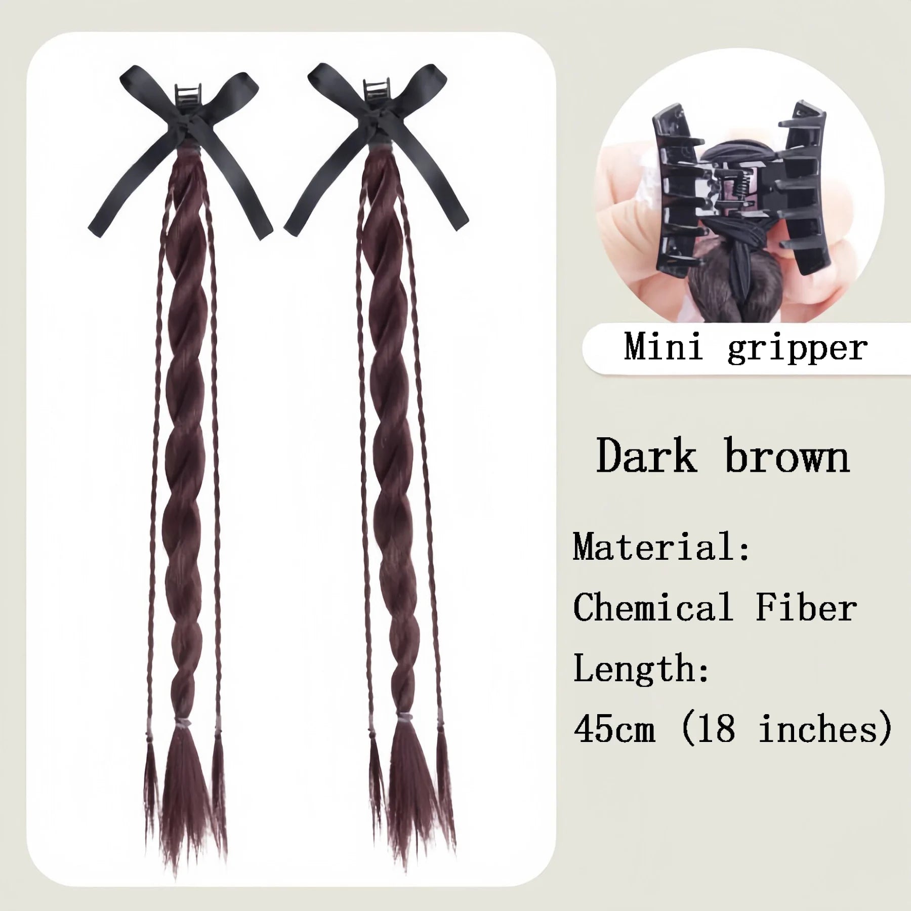 Synthetic Wig ponytail female net red twisted braid sweet cool spicy girl boxing braid hair loop style double long braid