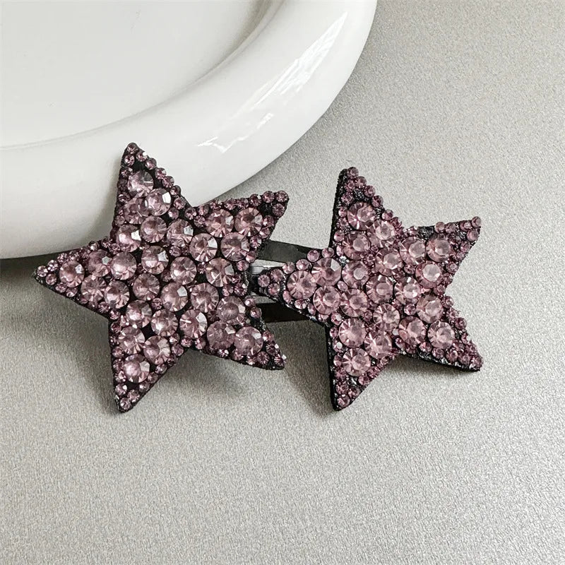 Princess Pentagram Hairpins for Girls New Cute Hair Clips Barrettes Children Headwear
