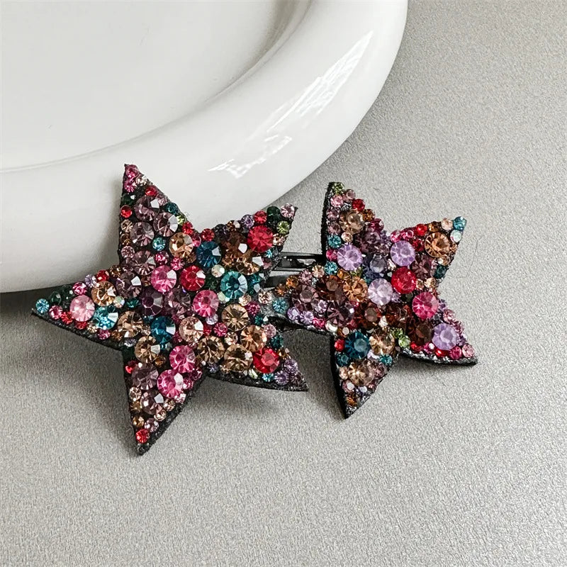 Princess Pentagram Hairpins for Girls New Cute Hair Clips Barrettes Children Headwear